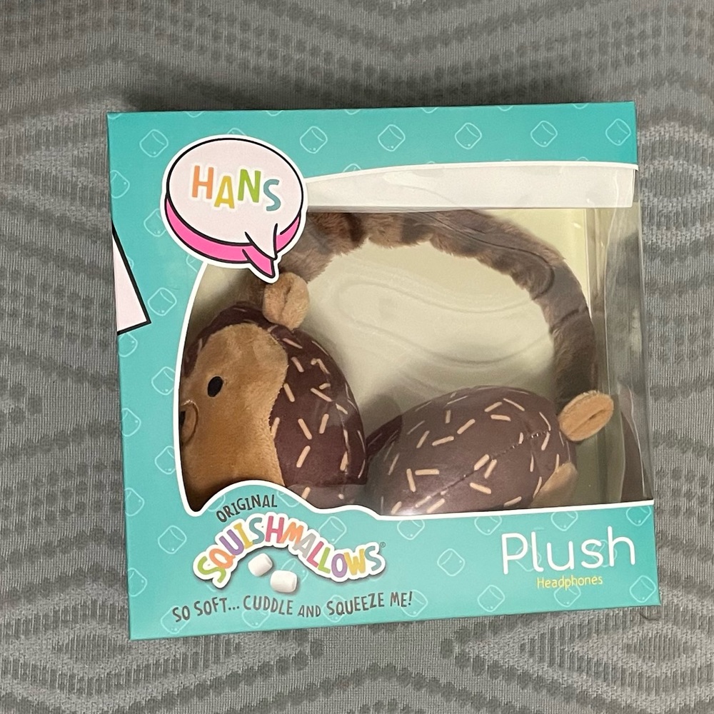 Squishmallow Hans The Hedgehog Headphones NEW